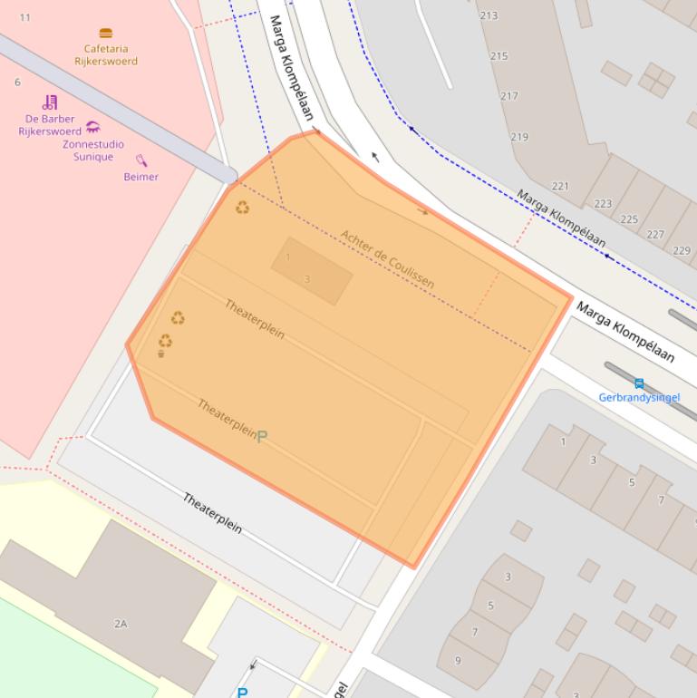 Kaart van postcodegebied 6836NH.