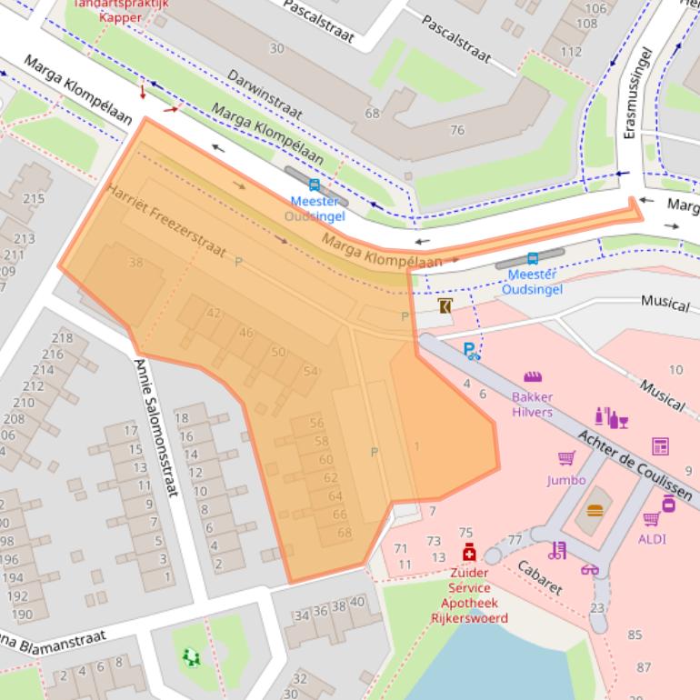 Kaart van postcodegebied 6836RP.