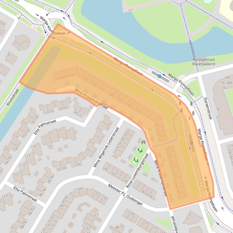 Kaart van postcodegebied 6836RW.