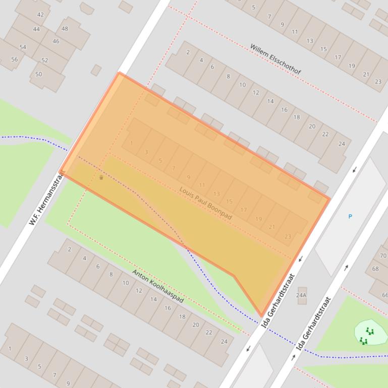 Kaart van postcodegebied 6836SW.