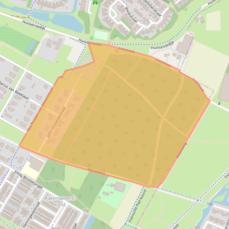 Kaart van postcodegebied 6836WJ.