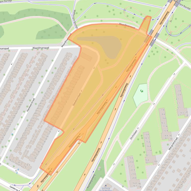 Kaart van postcodegebied 6841AB.