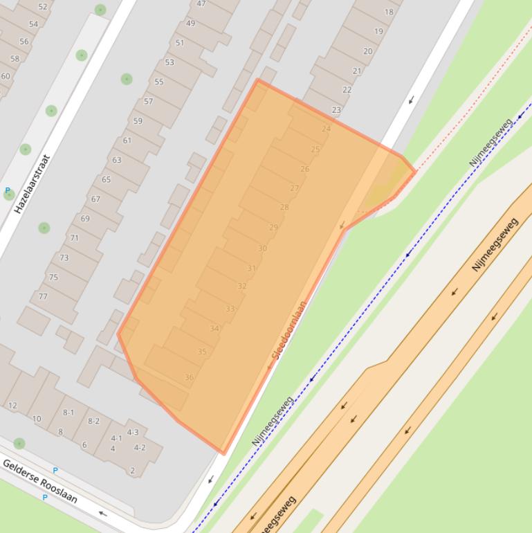 Kaart van postcodegebied 6841AC.