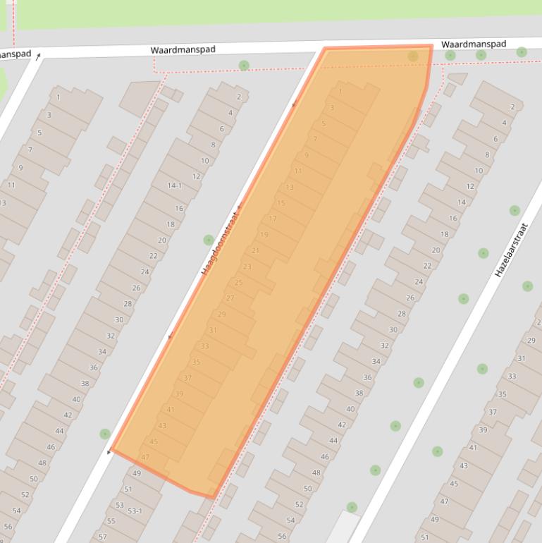 Kaart van postcodegebied 6841AJ.