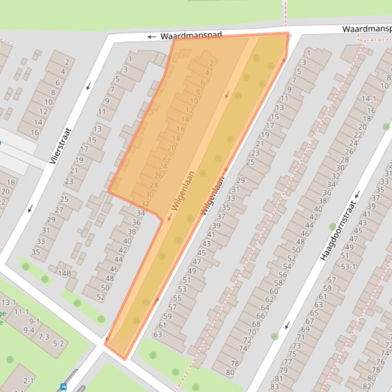 Kaart van postcodegebied 6841AR.