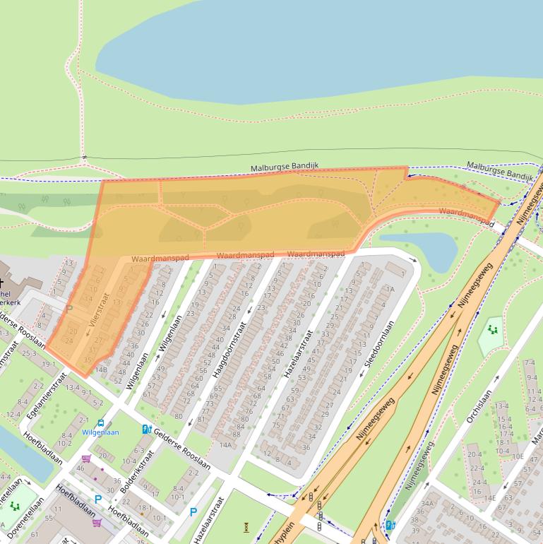 Kaart van postcodegebied 6841AT.