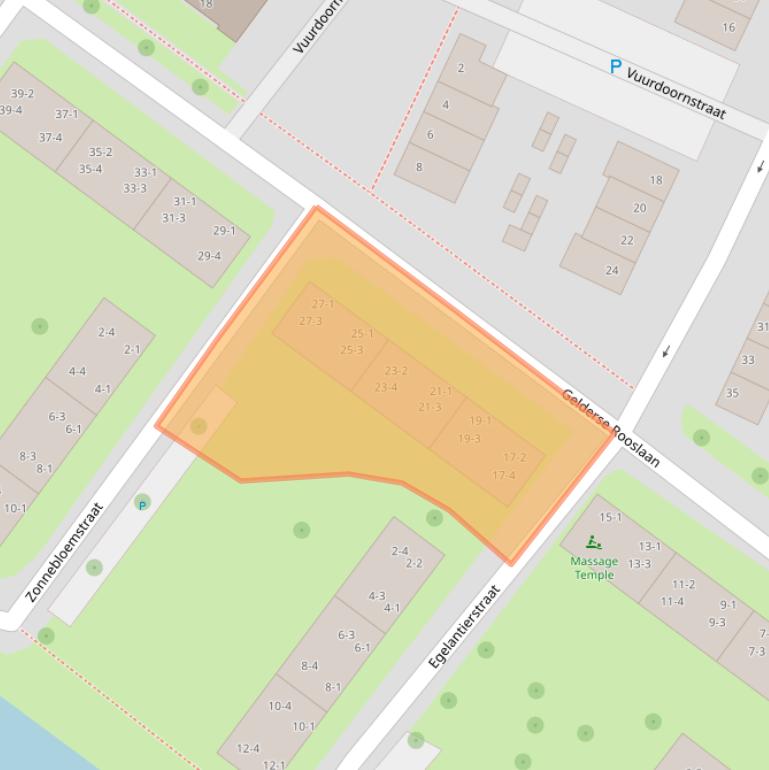 Kaart van postcodegebied 6841BB.