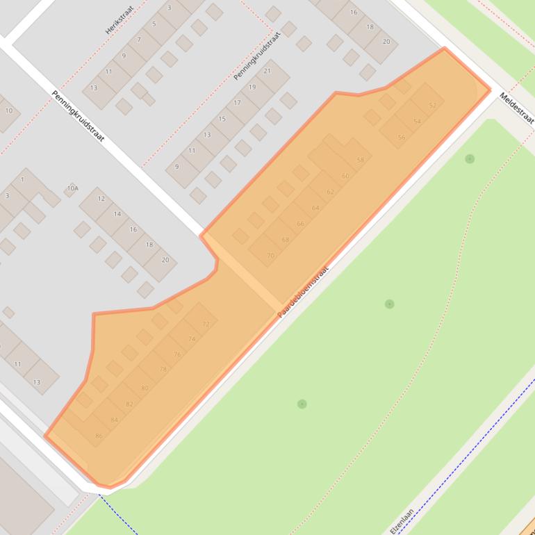 Kaart van postcodegebied 6841BX.