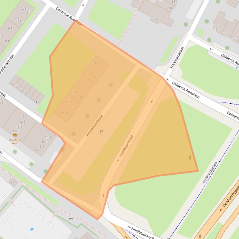 Kaart van postcodegebied 6841CA.