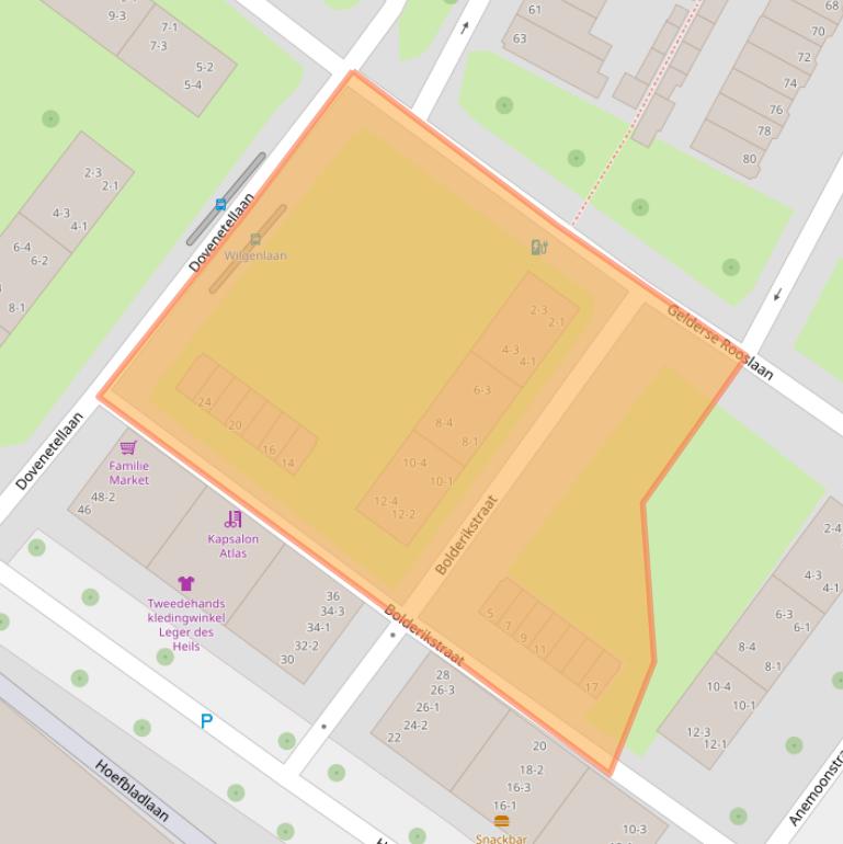 Kaart van postcodegebied 6841CB.