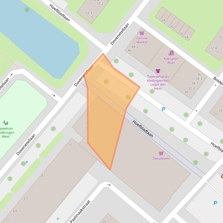 Kaart van postcodegebied 6841EA.