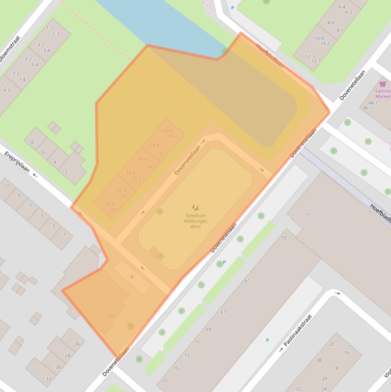 Kaart van postcodegebied 6841EH.