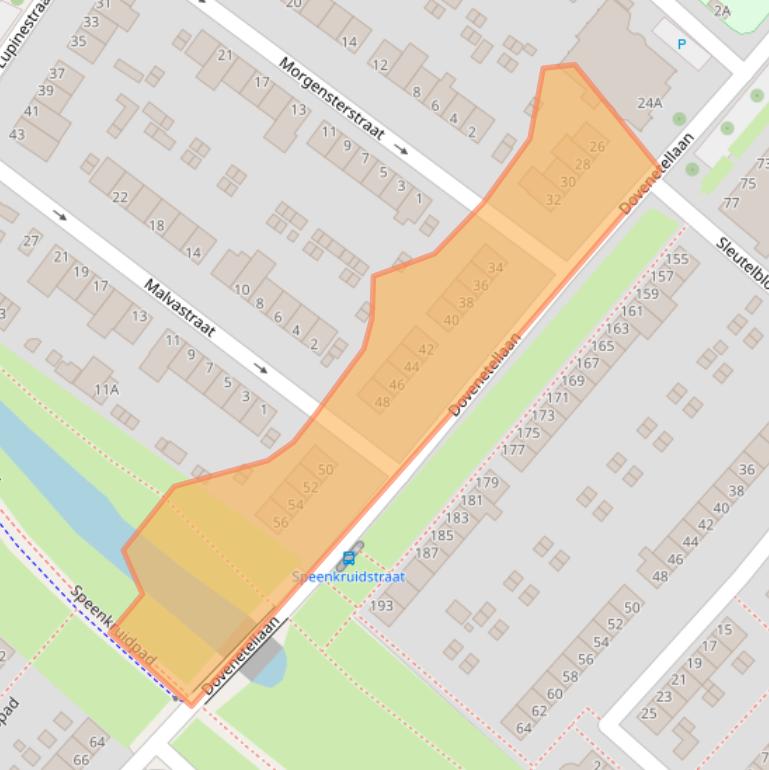 Kaart van postcodegebied 6841EJ.