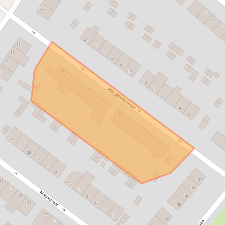 Kaart van postcodegebied 6841EV.