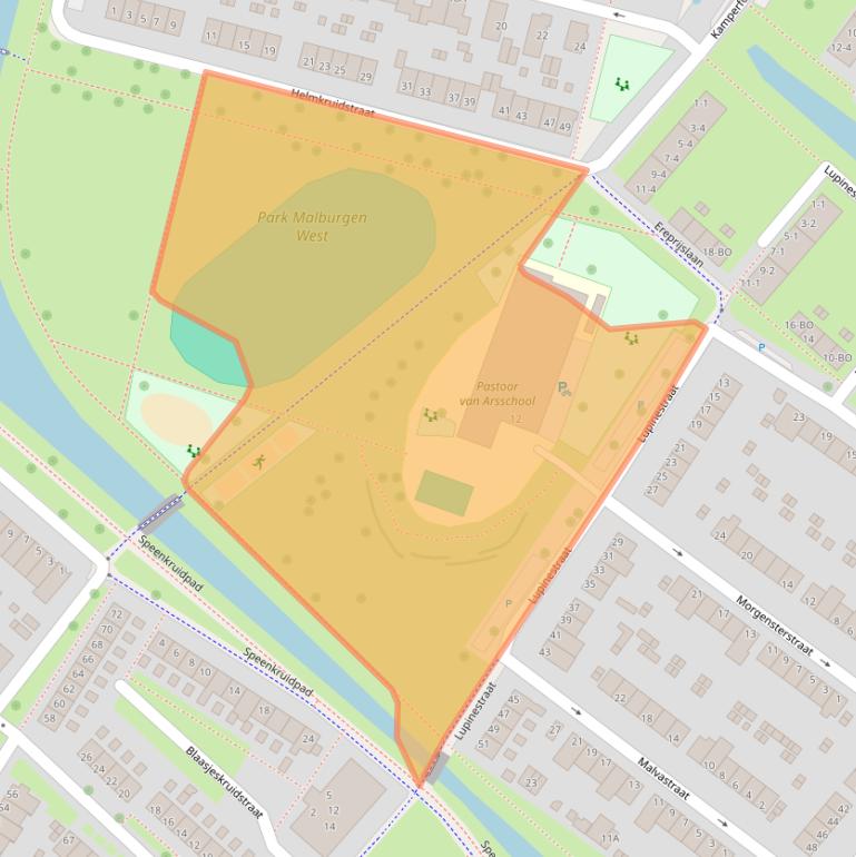 Kaart van postcodegebied 6841GD.