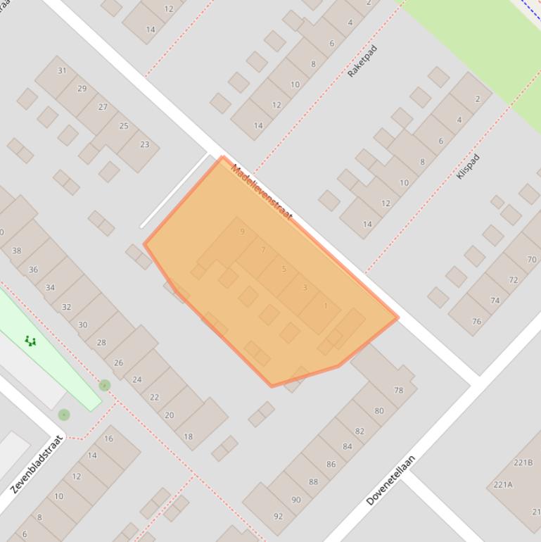 Kaart van postcodegebied 6841GE.