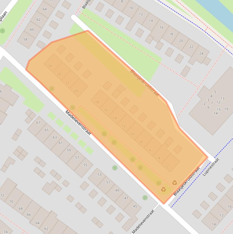 Kaart van postcodegebied 6841GR.