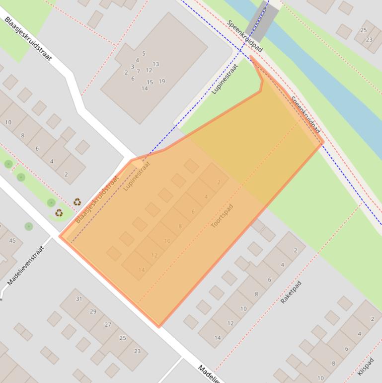 Kaart van postcodegebied 6841GT.