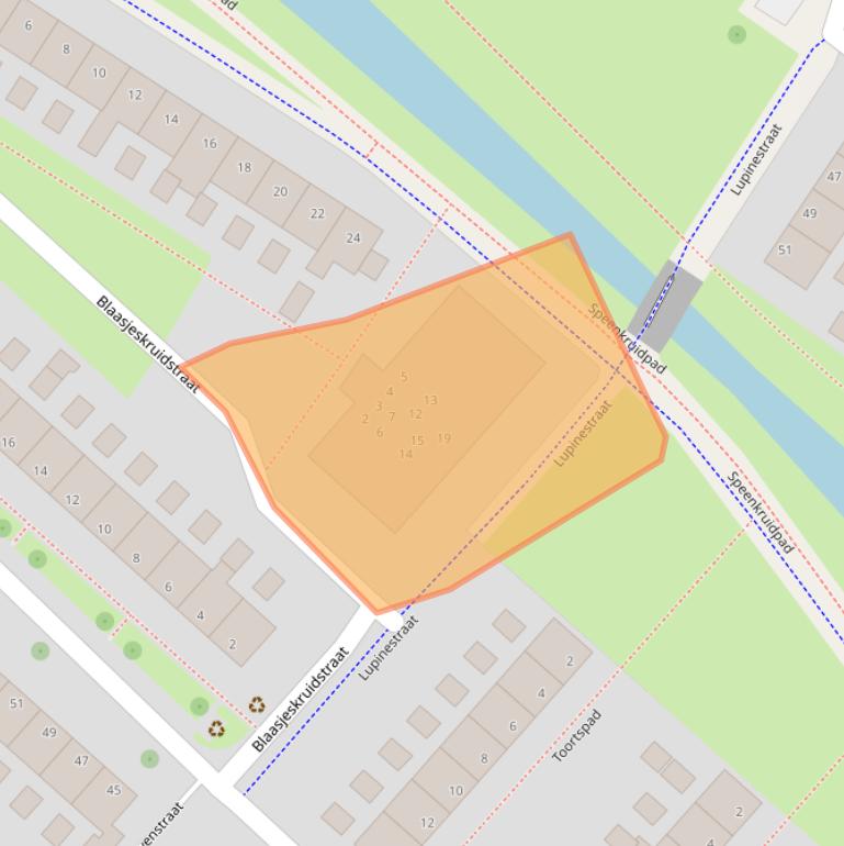 Kaart van postcodegebied 6841GZ.