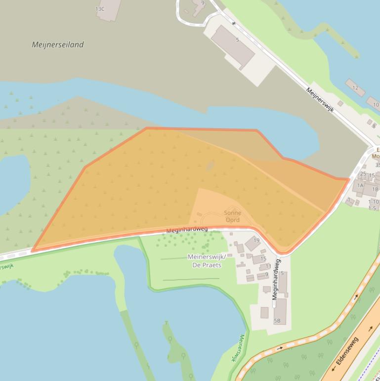 Kaart van postcodegebied 6841HC.