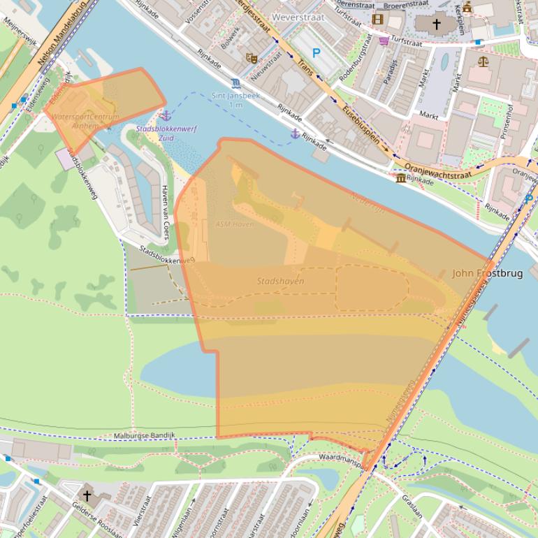 Kaart van postcodegebied 6841HG.