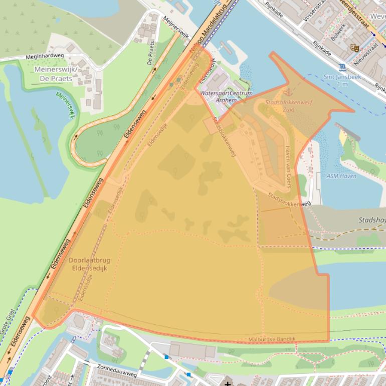 Kaart van postcodegebied 6841HH.