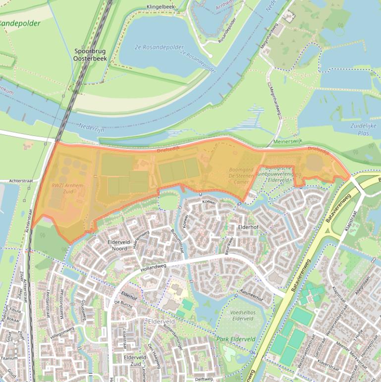 Kaart van postcodegebied 6841HJ.