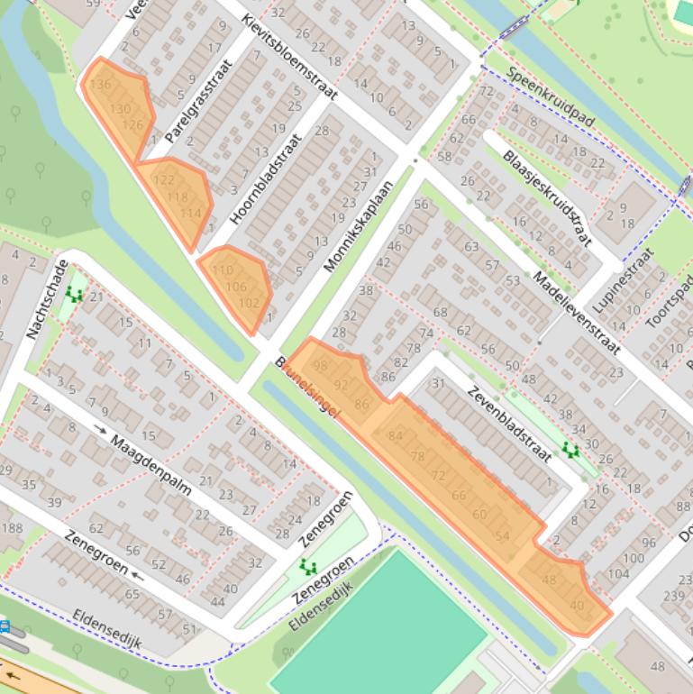 Kaart van postcodegebied 6841KB.