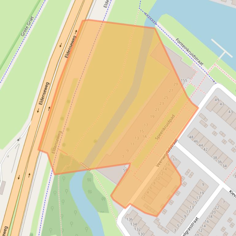 Kaart van postcodegebied 6841KJ.