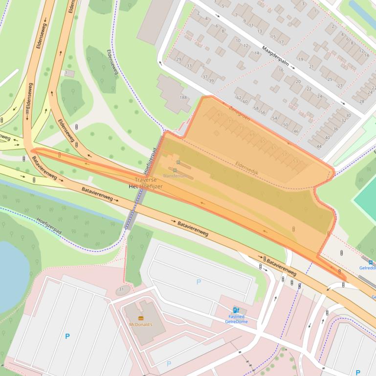Kaart van postcodegebied 6841KR.