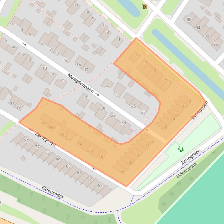 Kaart van postcodegebied 6841KS.