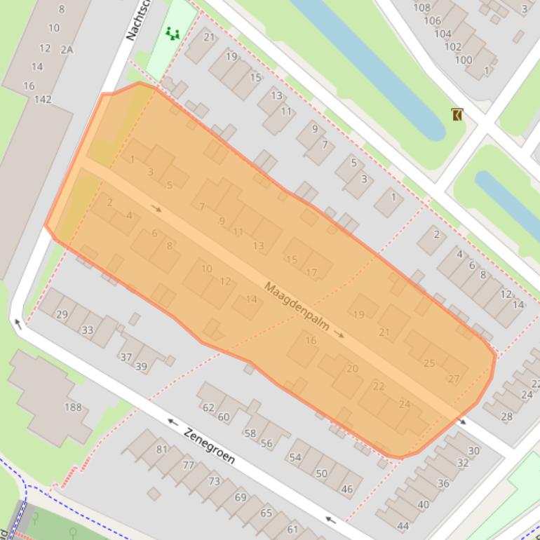 Kaart van postcodegebied 6841KT.