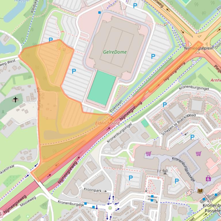 Kaart van postcodegebied 6842AJ.