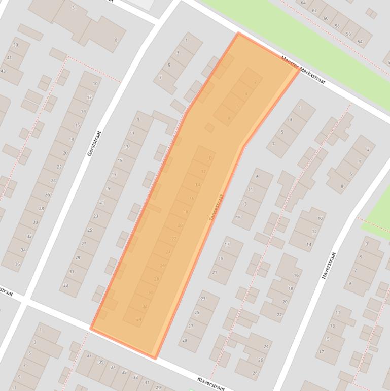 Kaart van postcodegebied 6842CJ.