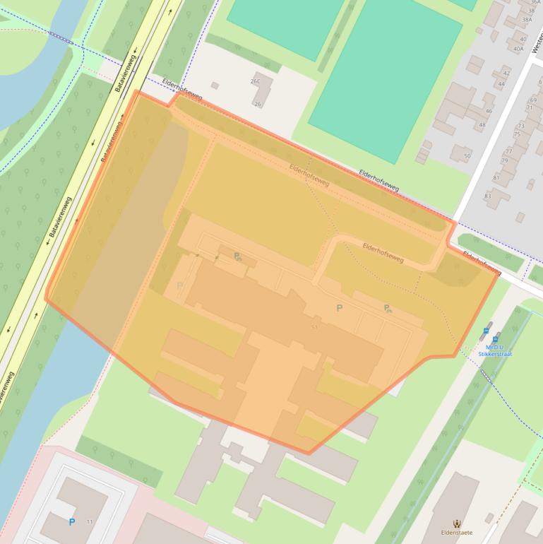 Kaart van postcodegebied 6842CR.