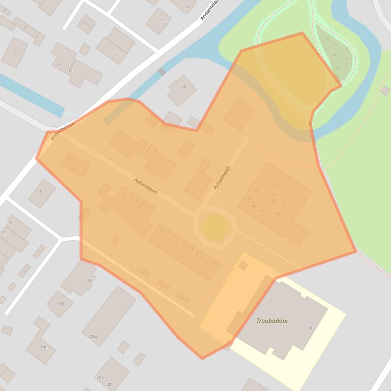 Kaart van postcodegebied 6842DB.