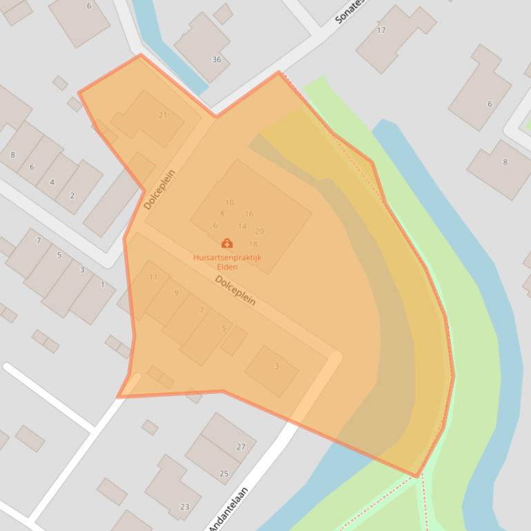 Kaart van postcodegebied 6842DJ.