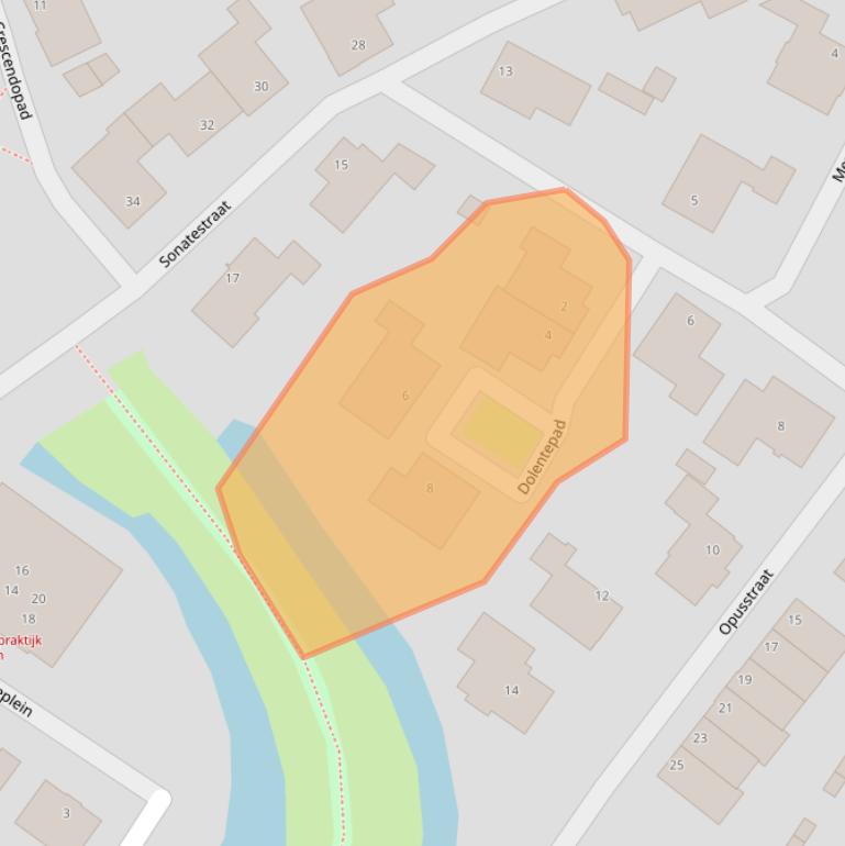 Kaart van postcodegebied 6842DN.