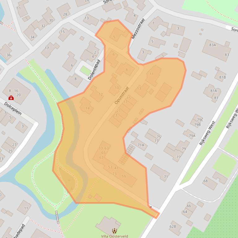 Kaart van postcodegebied 6842DR.