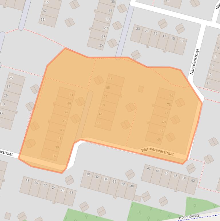 Kaart van postcodegebied 6843AL.