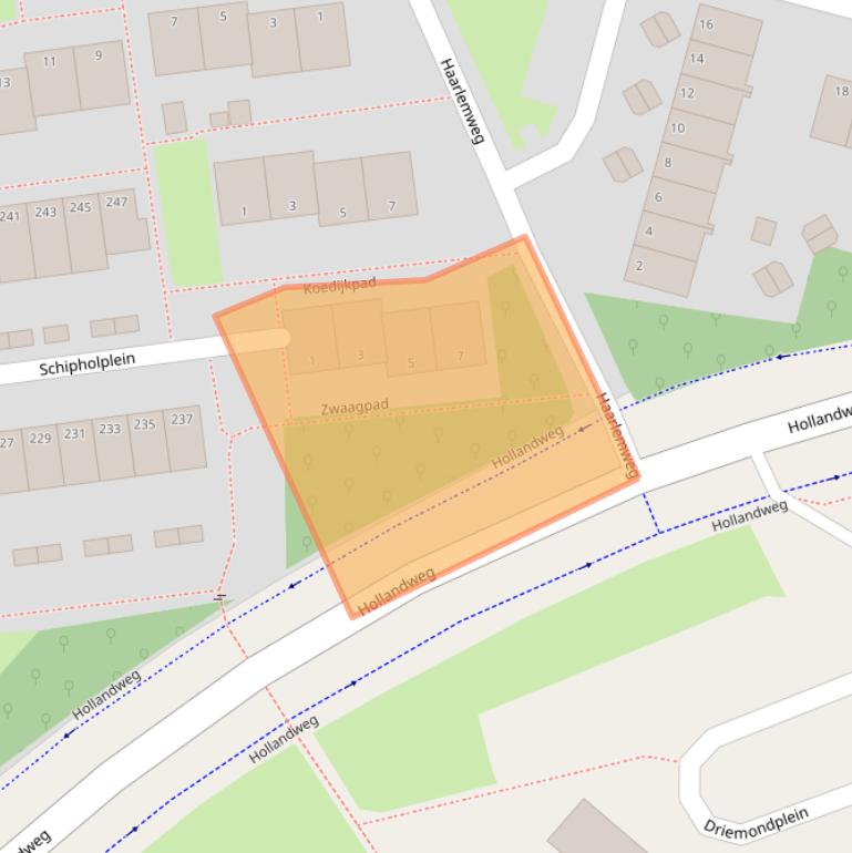 Kaart van postcodegebied 6843CE.