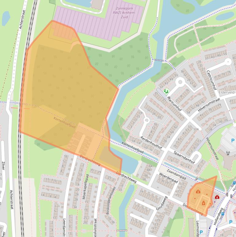 Kaart van postcodegebied 6843DM.