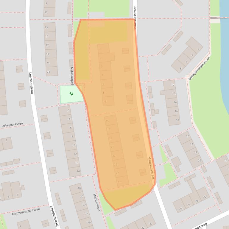 Kaart van postcodegebied 6843DX.