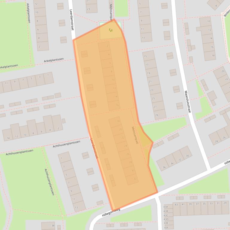 Kaart van postcodegebied 6843DZ.