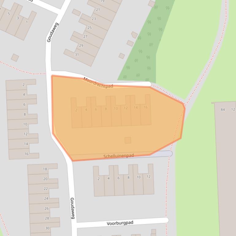 Kaart van postcodegebied 6843EJ.