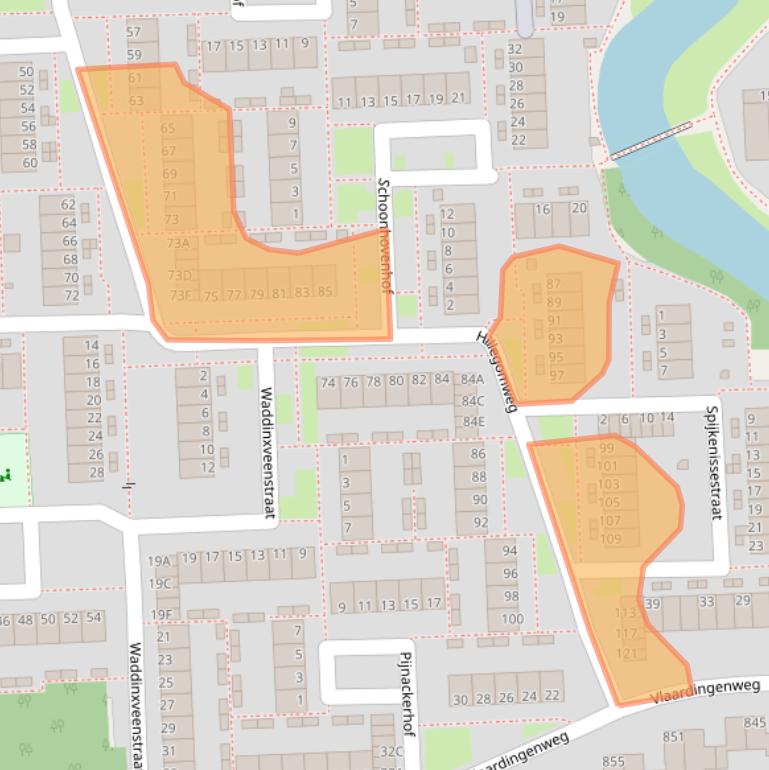 Kaart van postcodegebied 6843EX.