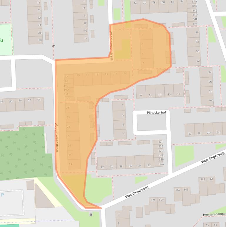 Kaart van postcodegebied 6843GC.