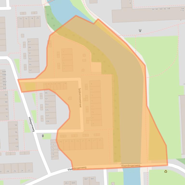 Kaart van postcodegebied 6843GL.