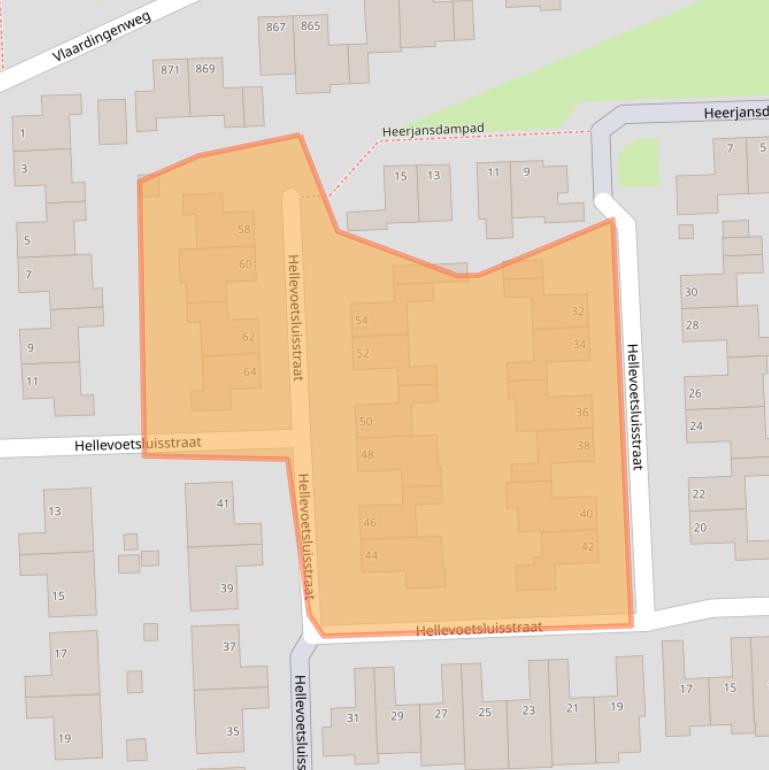 Kaart van postcodegebied 6843HS.