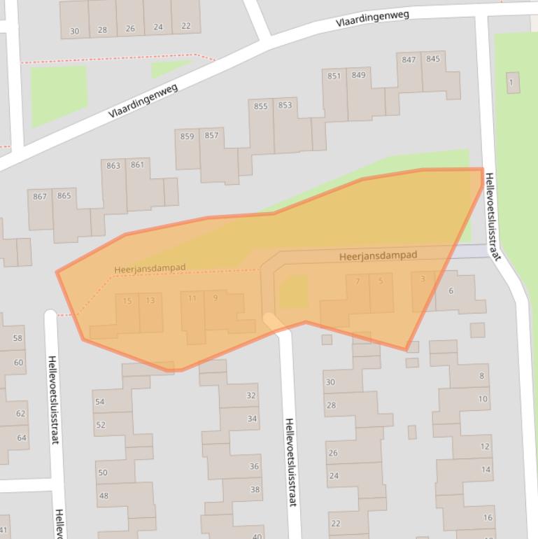Kaart van postcodegebied 6843HT.